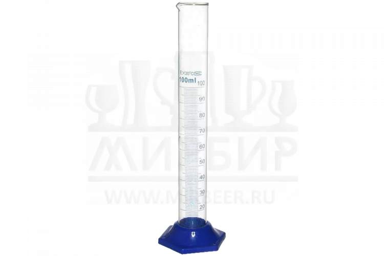 Мерный цилиндр СТЕКЛО на пластиковом основании, 100 мл. купить в Санкт ...