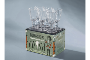 Подарочный набор рюмок-лафитников "ЛАФИТЕК" 12 мл "Петровский", 6 шт