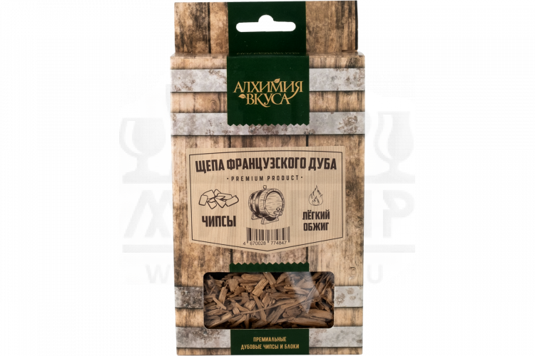 Щепа французского дуба Алхимия вкуса (чипсы, легкий обжиг), 20 г