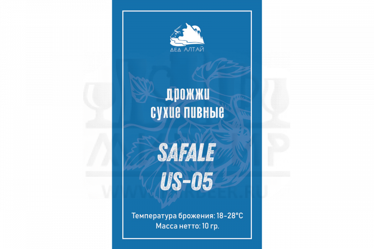 Дрожжи пивные Safale US-05 Дед Алтай 10 г