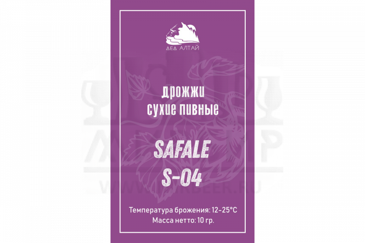 Дрожжи пивные Safale S-04 Дед Алтай 10 г