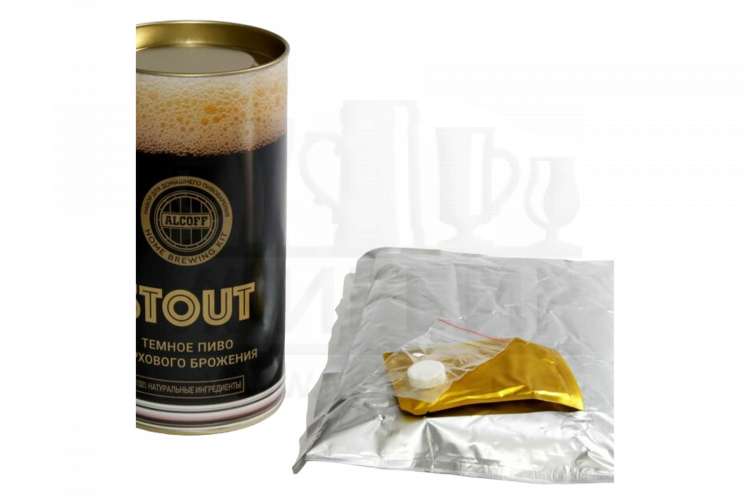 Охмелённый экстракт ALCOFF "STOUT" тёмное, 1.7 кг.