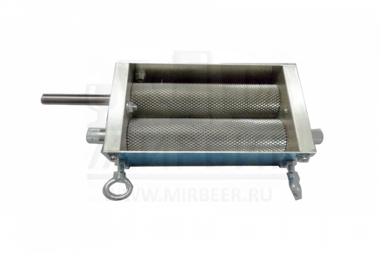 Мельница двухвальцовая с подставкой из полозьев (нерж сталь)