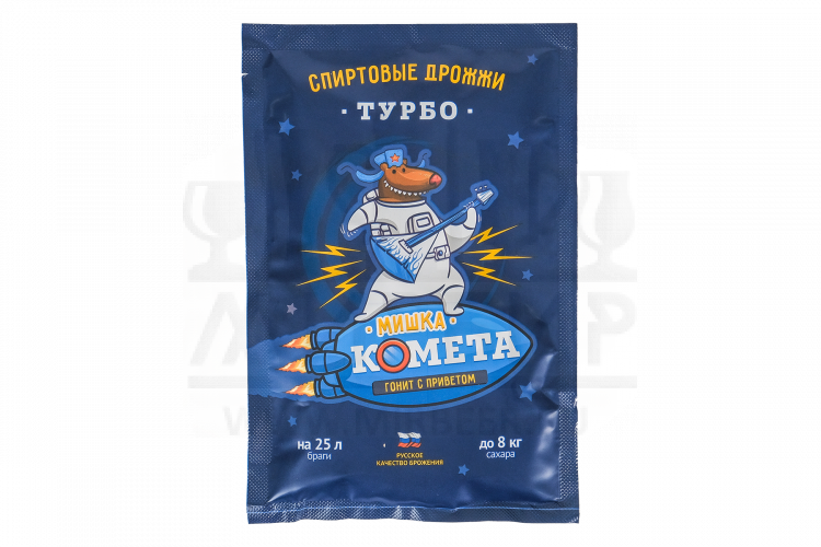 Спиртовые турбо дрожжи Мишка гонит "Комета", 100 г