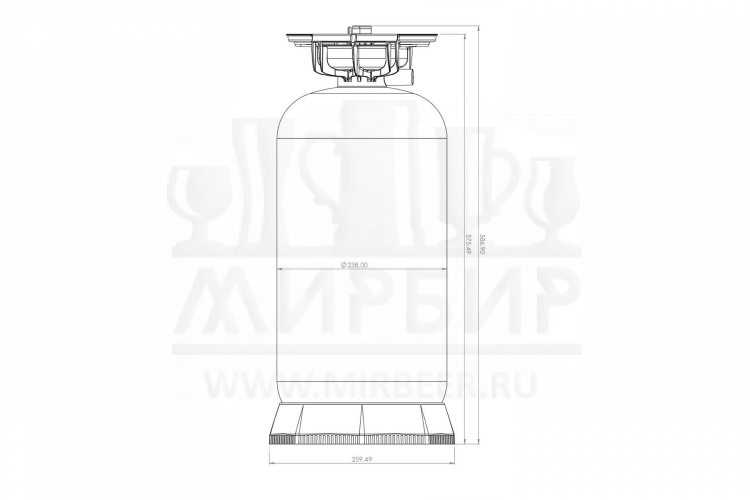 Ферментер Fermenter King Junior, пластик, 20 л