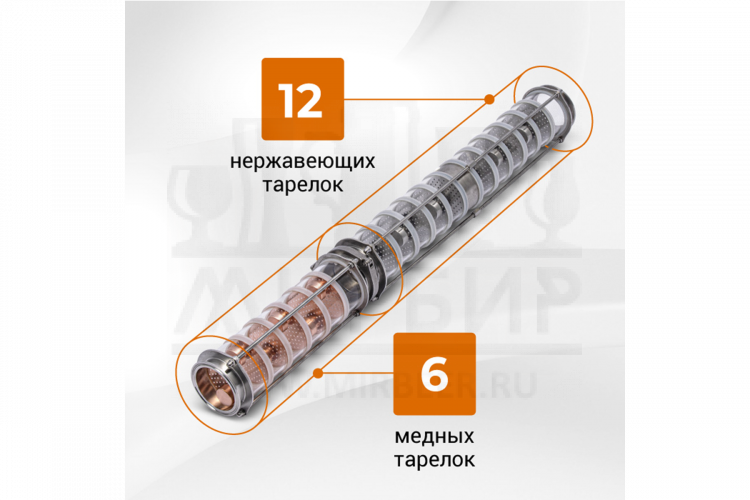 Самогонный аппарат Domspirt 2 (18 тарелок медь+нерж) 37л. без ТЭНа