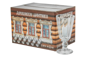 Подарочный набор рюмок-лафитников "ЛАФИТЕК" 35 мл "Деревенские", 6 шт