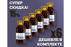 Комплект: Жидкий неохмеленный солодовый экстракт Домашняя Мануфактура "Пшеница и ячмень", 4,1 кг, 6 шт.