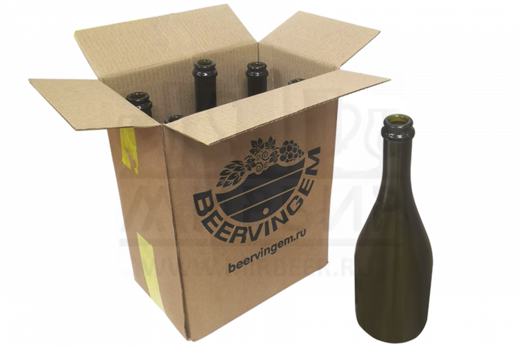 Бутылки шампанские Beervingem 0,75 л, 6 шт в картонной коробке
