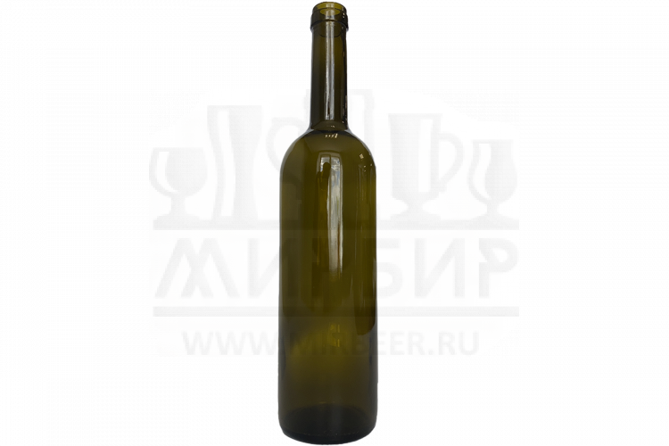 Бутылка винная "БОРДО" оливковая 0,75л. пробка 24*35, ТУК 31*60