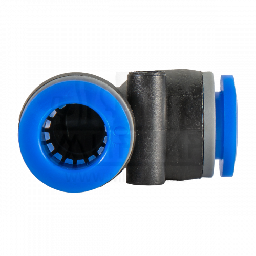 Соединитель угловой 10*10 мм под пневмошланг, пластик