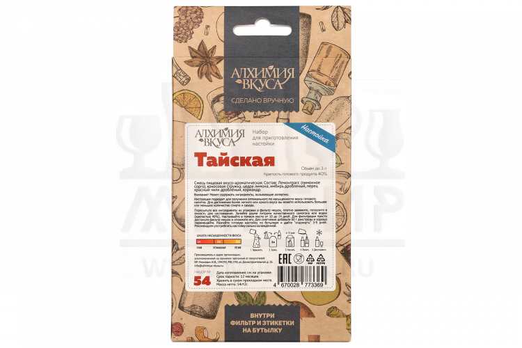 Набор Алхимия вкуса № 54 для приготовления настойки "Тайская", 54 г