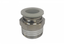 Фитинг 1/2" для пневмошланга 12*8 мм, наружная резьба, никель