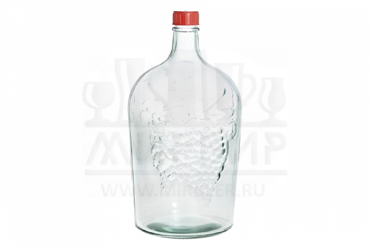 Бутыль "Виноград" прозрачная ТО d38 , 5л.