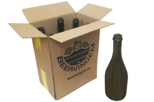 Бутылки шампанские Beervingem 0,75 л, 6 шт в картонной коробке