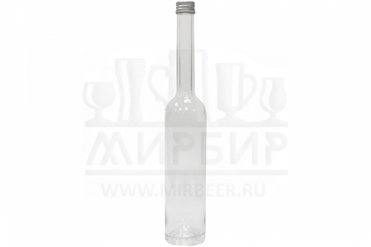 Бутылка стеклянная "Платин" с пробкой, 500 мл