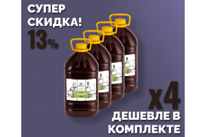 Комплект: Жидкий неохмеленный солодовый экстракт Домашняя Мануфактура "Рожь и ячмень", 4,1 кг, 4 шт.