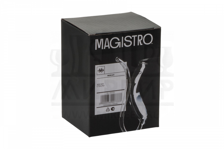 Бокал для вина Magistro «Пантера» 300 мл, с трубочкой, прозрачный