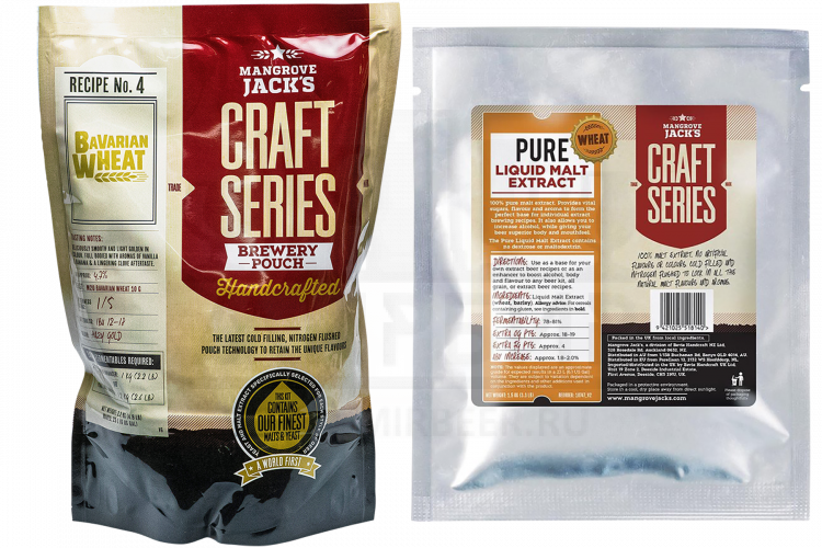 Комплект: Mangrove Jack's Craft Series "Bavarian Wheat Pouch", 2,2 кг + Mangrove Jack's "Pure Wheat", 1,5 кг