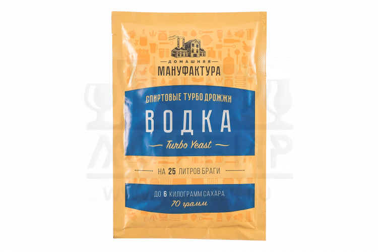 Спиртовые турбо дрожжи Домашняя Мануфактура "Turbo yeast Водка", 70 г