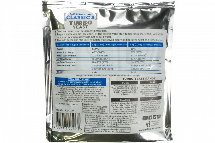 Спиртовые дрожжи Still Spirits "Classic 8", 175 г